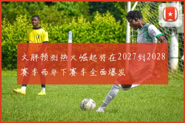 文胖预测热火崛起将在2027到2028赛季而非下赛季全面爆发